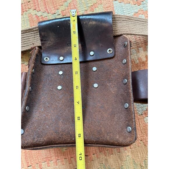 Vintage GE Leather Utility Tool Belt Made in Mexico CC-526-GE Weyerhaeuser Belt - Picture 11 of 14